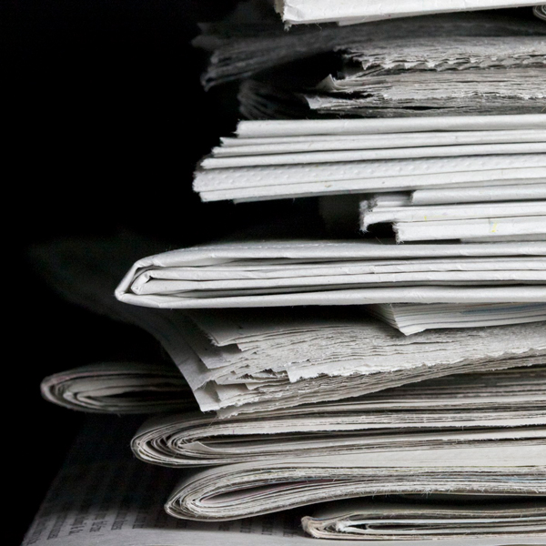 Stack of newspapers