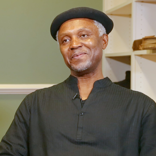 Video still of Okey Ndibe