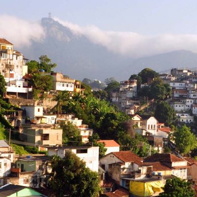 Houses built onto a mountainside
